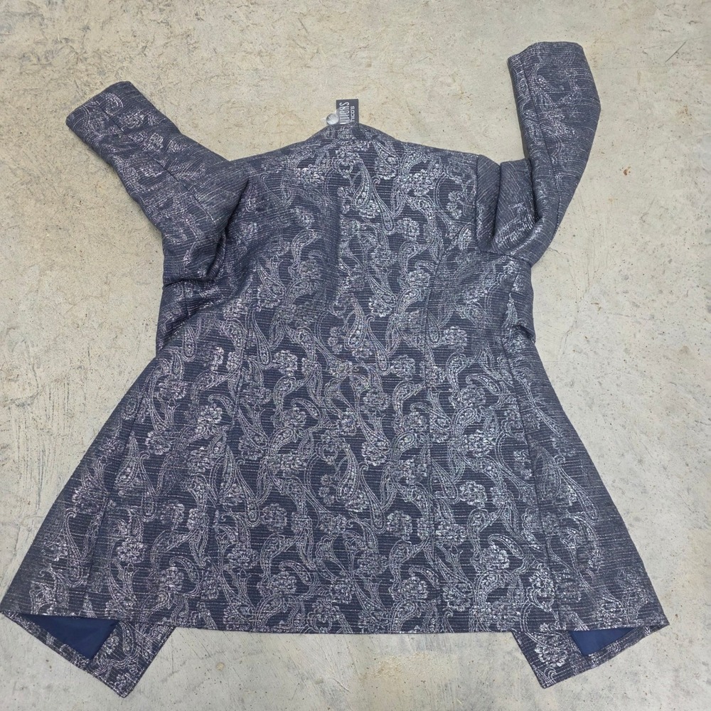 Additions by Chico's Smokey Shine Dulci II Jacket Sapphire Smoke Size 10 - Picture 9 of 9